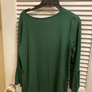 Susan Graver Every Day Liquid Knit Bateau-Neck Bell Sleeve Top